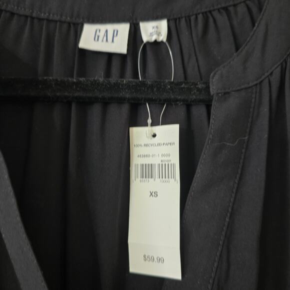 NWT GAP Black Lightweight Sleeveless Summer Beach Dress Size XS Extra Small - Picture 4 of 12